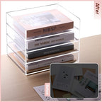 SANRUI Acrylic Stackable Letter Tray Clear Desk Paper Organizer 4-Tier Desk File Organizer Paper Sorter Holder Document Shelf Tray for Letter/A4,4-Pack - style: A4 Horizontal File Trays 4 Tier