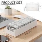 11 Case Cable Storage Box with Cable Straps and Label Stickers, Cord Organizer for Charging Cables, USB Wires, Earphones – Travel Cable Holder for Desk Drawer Organization (11 Cases + 11 Cable Straps)