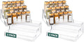 Oizeir Clear Spice Rack (4-Pack) – 3-Tier Acrylic Organizer for Cabinet – Deep Spice Shelf – 10.4 x 9.6 x 4 Inches – Holds Seasoning and Condiments - size: 4-Pack