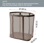 Mesh Bag with Handles, Collapsible Laundry Basket, Foldable Laundry Bag, Breathable Folding Beach Bag,Space-saving Travel Tote Bags (1, Brown) - color: Brown