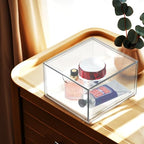 Clear Drawer, Arclic Box, Makeup Organizer Container, 6,5" Storage Drawer for Bathroom Dresser Vainty, Tissue Dryer Sheet Holder Disposable Face Towels Organizer, Light Gray - style: 1 Drawer