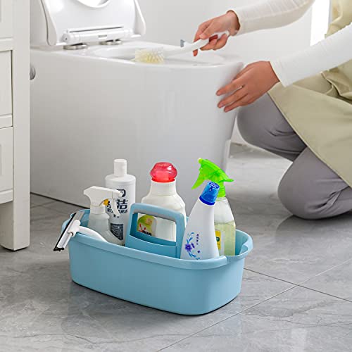 ALINK Large Plastic Shower Caddy Tote, Portable Storage Caddy Basket Organizer with Handle for Dorm, Bathroom, Tool, Garden, Kitchen, Cleaning Supplies - White - color: White