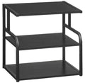 HOOBRO Printer Stand, 3-Tier Desktop Printer Table, Under Desk Printer Storage Office Organizer, Storage Rack with Adjustable Shelf, for Home Office, Kitchen, Living Room, Black BB06PS01