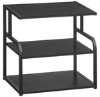 HOOBRO Printer Stand, 3-Tier Desktop Printer Table, Under Desk Printer Storage Office Organizer, Storage Rack with Adjustable Shelf, for Home Office, Kitchen, Living Room, Black BB06PS01