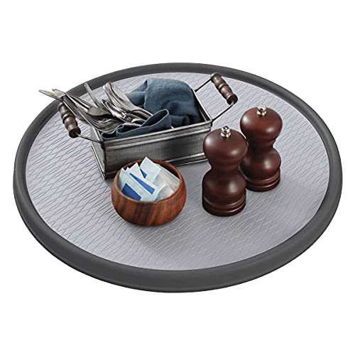Copco Non-Skid Pantry Cabinet Lazy Susan Turntable, 18-Inch, Charcoal/Light Gray - color: Charcoal/Light Gray