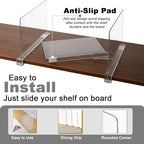 HIGH & SKY 8 Pack Acrylic Shelf Dividers for Closet Organization – Clear Adjustable Closet Shelf Separators for Clothes, Handbags & Towels – Durable Acrylic Shelf Dividers for Neat Shelves & Storage