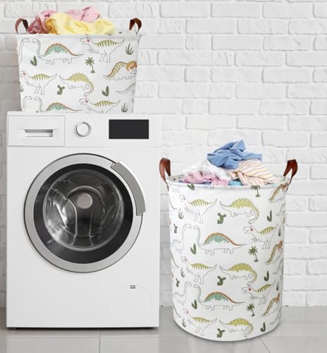 NTAOHAMPER Dinosaur Laundry Hamper, laundry Basket, Waterproof Storage Bin for Bedroom, Clothes Organizer Basket, Room Decor(Light Dinosaur) - color: Light Dinosaur