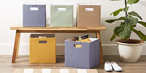 DII Collapsible Polyester Storage Cube, Solid, Lightweight and Durable, Small Square, 11x11x11, Stone - color: Stone, size: Small Square, 11x11x11"