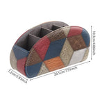 Remote Control Holder with 5 Compartments, PU Leather Remote Holder Compatible with Fire TV Remotes, Media Player Remotes, Heater Controllers, and Air Conditioner Remote Controls(Lattice Pattern) - color: Lattice Pattern