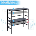 2-Tier Expandable Metal Storage Shelves, 150LBS Heavy Duty Shelving Units and Storage,Adjustable Utility Organization and Storage Shelf Rack For Kitchen Garage Laundry Bathroom Pantry Warehouse - size: 2 Tier：11.8"D x 28.3"W x 30.9"H