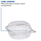 Dart C57PST1 OPS 6 in Clear Hinged Container, 6.0 X 5.8 in (Case of 500)