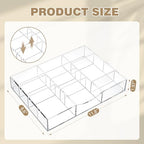 Briwooody Acrylic Drawer Organizer Clear Desk Drawer Organizer Trays with Adjustable Compartments Desk Accessories for Office Stationery Makeup Silverware Bathroom (Non Expandable) - style: Non Expandable