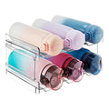 Lifewit 2 Tier Stackable Water Bottle Organizer for Cabinet, Plastic Bottle Holder Fits 6 Bottles/Tumblers up to 3.8" Diameter for Pantry/Countertop/Cupboard, 28 x 19 x 15 cm/11 x 7.5 x 5.7" - size: 2 Tier-6 Bottle