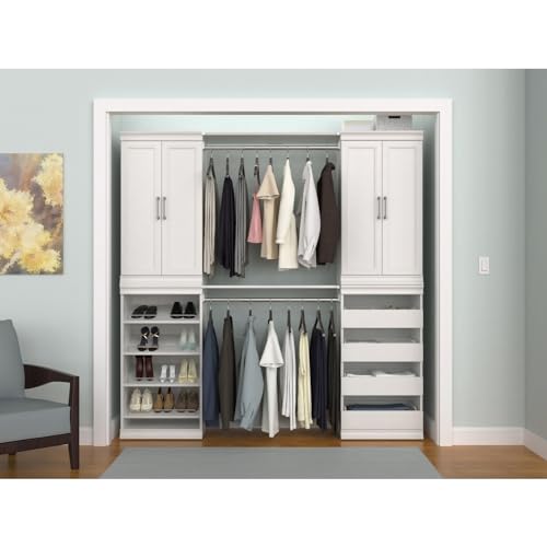 ClosetMaid Modular Storage Pair Set, 2 Doors, Wood Closet Organizer Shaker Style, Add On Accessory for Shelf Units, Taupe, Solid Kit - color: Taupe