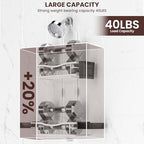 REINHARDT Shower Caddy Hanging, Rustproof Shower Caddy Anti-Swing Shower Organizer No Drilling Showers Racks with Soap Holder Multi Hooks Bathroom Storage for Shampoo Sponge, White - color: White