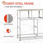 WLIVE 7 Drawer Dresser TV Stand, Entertainment Center, Media Console Table with Metal Frame and Wood Top for TV up to 45 inch, Chest of Drawers for Bedroom, Living Room, Light Grey - color: Light Grey
