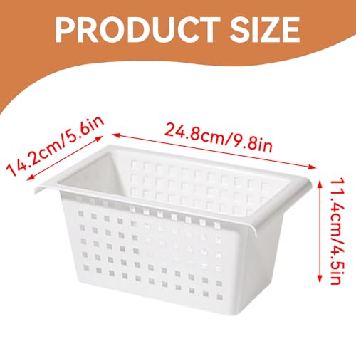 2 Pack Under Shelf Storage Basket Organizer,Hanging Storage Baskets,Hanging Basket for Closet Wardrobe Kitchen for Expandable Rod Under Sink Organizer
