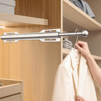 FIRJOY 12" Valet Rod for Closet Pull Out (1 Pack, Brushed Nickel) - color: Brushed Nickel, size: 1 Pack