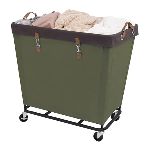 StorageWorks 320L Laundry Basket with Wheels, Extra Large Rolling Hampers for Clothing Organizer, Dirty Clothes Basket for Hote, Home, Closet, Dorm, Green - color: Green, size: 320L