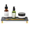 SpaceAid DryingNeat Sink Organizer, Instant Dry Sink Caddy Organizers, Kitchen Sponge Soap Holder Dispenser, Countertop Fast Drying Rack (Bamboo Feet, Dark Gray) - color: Dark Gray