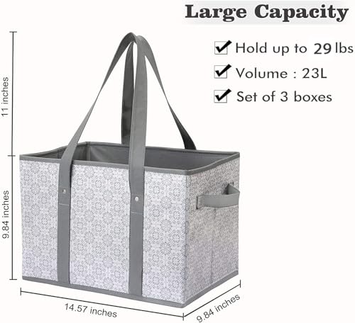 WISELIFE Reusable Grocery Bags [4 Pack],Large Grocery Tote Bag Water Resistant Shopping Bags Foldable Grocery Bag for Clothes,Shoes and Picnic - color: Grey, size: 4 PCS