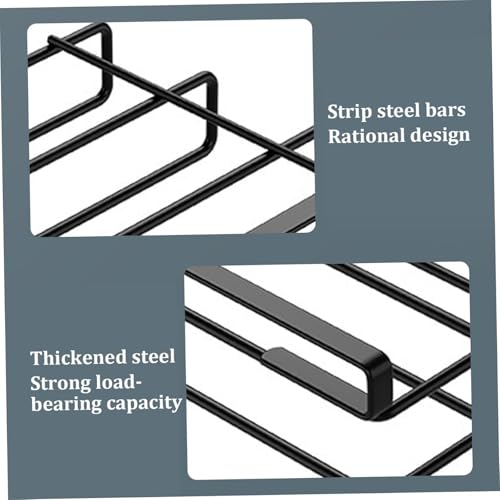 Chopping Board Rack Under Cabinet for Shelves with Board Thickness Less Than 27mm/1.06 inch, Cabinet Thickness Less Than 1.3 inches (34mm), No-Hole Multifunctional Chopping Board Rack