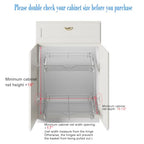 DINDON 2 Tier Pull Out Cabinet Organizer (17" W x 18" D) Heavy-Duty Metal Sliding Drawer Shelf, Two Tier Pull Out Shelves for Kitchen Cabinets, Pantry, Bathroom, Chrome Finish - size: 17'' W X 18'' D