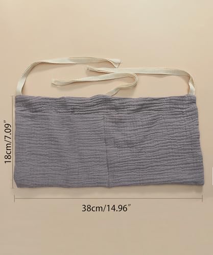 Baby Bedside Hanging Bags Storage Organizer Milk Bottle Toy Crib Baby Nappy-Bag Bed-Bunk Organizing Bag - color: Grey