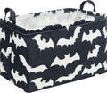 Rectangle Storage Basket with Handles,Collapsible Kids Toys Bin,Books Box,Gift Basket(Bat) - color: Bat