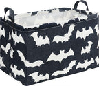 Rectangle Storage Basket with Handles,Collapsible Kids Toys Bin,Books Box,Gift Basket(Bat) - color: Bat