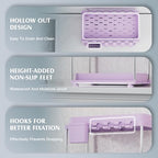 VERIFOST Under Sink Organizer - 2 Pack Adjustable Height, 2 Tier Organizers for Bathroom & Kitchen Sink, Purple - color: Purple