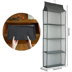 Closet Handbag Purse Holder, Space Saving Hanging Handbag Storage Tote Bag Organizer Holder with 4 Large Heavy-Duty Mesh Shelves for Wardrobe Closet(Gray) - color: Grey