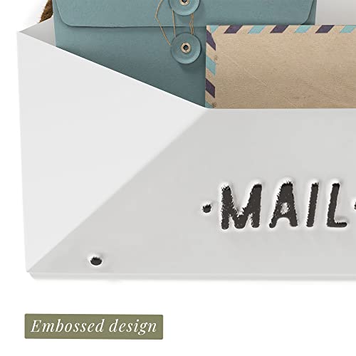 Barnyard Designs Wall Envelope Mail Organizer Rustic Vintage Decorative Mail Holder for Home and Office Decor 12” x 8.25”