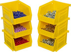 Akro-Mils 30210 AkroBins Plastic Storage Bins, Space-Saving Stackable Bins for Garage, Pantry, Craft Organization, 5" x 4" x 3", Yellow, 24-Pack - color: Yellow