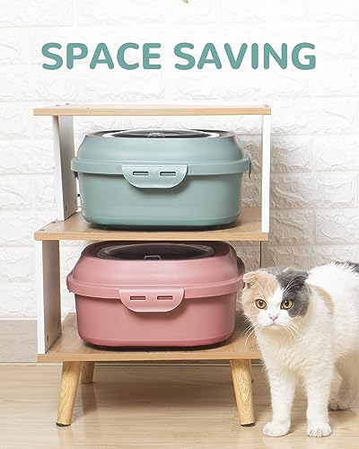 30-35 Lbs Dog Food Storage Container Collapsible Dog Food Container with Airtight Lids, Wheels, Scoop and 2pcs Food Storage Containers, Large Pet food storage for Dog, Cat (Green) - color: Green