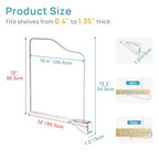 Vtopmart 8 Pack 12in Height Shelf Dividers for Closet Organization, Clear Plastic Closet Shelf Dividers of Upgrade Height for Maximizing Vertical Space Storage, Organizing Sweater, Jeans, Shirts, Bags