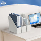 Delifox 3 Pack Magazine Rack, Plastic File Folder Bin Organizer, Gray - color: 3Pack-Gray
