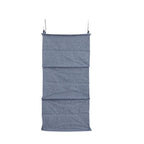 Household Essentials Hanging Cotton Blend Closet Organizer with 3 Storage Shelves, Denim - color: Denim