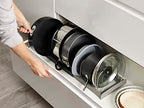 Joseph Joseph DrawerStore Expanding Cookware Organizer, Space saving storage for pan lids, baking trays - Grey - style: Pots & Pans