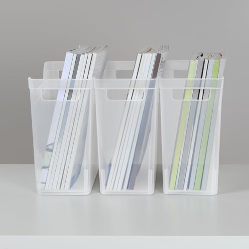 Sterilite Narrow Shelf Bin with Handles, Plastic Storage Container for Organizing Shelving, Closet, Pantry, and Countertops, Clear, 6-Pack - size: Narrow
