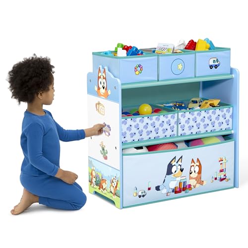 Delta Children - Bluey Design & Store 6 Bin Toy Storage Organizer - Greenguard Gold Certified, Blue - color: Bluey