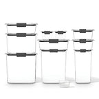 Rubbermaid Brilliance Pantry 10 Piece Set, Clear and Airtight Food and Pantry Storage Containers - size: Assorted Sizes (20-Piece)