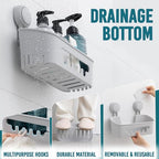 TAILI Shower Caddy Suction Cup, Heavy Duty Bathroom Organizer, Removable Shelves for Inside Shower, Shampoo, Waterproof Suction Plastic Storage for Bathroom Accessories Holder, Gray - style: 1 × Grey