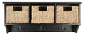 Safavieh Home Collection Finley Hanging 3 Basket Wall Rack - color: Black