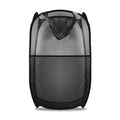 Collapsible Pop Up Laundry Hamper, Extra Large Mesh Foldable Laundry Basket, 28" x 16" x 16"(Black) - color: 1P Black