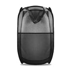 Collapsible Pop Up Laundry Hamper, Extra Large Mesh Foldable Laundry Basket, 28" x 16" x 16"(Black) - color: 1P Black