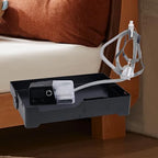 YONGAIJIA YONGJIA Foldable Bedside Shelf, bunk Bed Tray for top bunk, College, Dorm, Bedroom, Kids bunk Bed, Foldable nightstand for Book, iPhone, Kindle, Water Cup (Black)