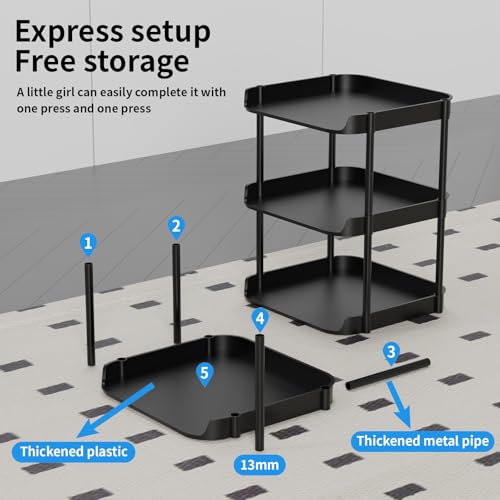 8 Tier Vertical Narrow Shoe Rack, Stackable Tall Skinny Shoerack, Compact Single Shoes Storage Tower for Slim Space, Corner Plastic Shelves, for Hallways, Entryway, Bedrooms Organizer, Black - color: Black, size: 8 tier