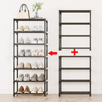 4-Tier Small Shoe Rack, Metal Stackable Kids Shoe Shelf Storage Zapateras Organizer,Narrow Shoe Rack Sturdy for Closet Hallway Entryway Living Room Bedroom (Black) - size: 4-Black