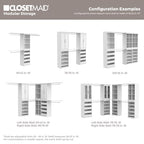 ClosetMaid Modular Storage Shelf Unit with 3 Shelves, White - color: White
